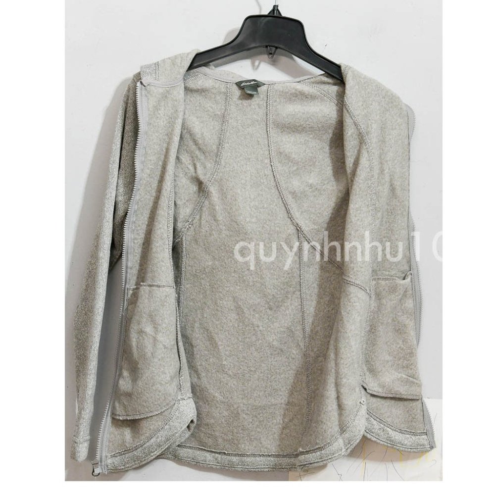 Eddie Bauer women Radiator Fleece 2.0 Long Full-zip hooded Jacket in  GRAY - Picture 5 of 9